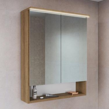 Imagem de Armário Espelheira para Banheiro com 2 Portas e Iluminação Led Mel