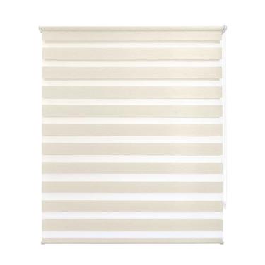 Imagem de Zebra Persiana Rolo Dupla 120x160cm Bege Linho Evolux