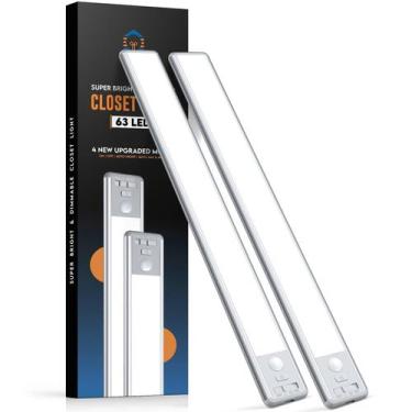 Imagem de Luzes de armário LED Reoshine 63, sensor de movimento 2500mAh, pacote 