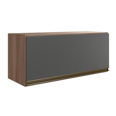 Imagem de Armario Aereo Basc Mdf 80 Cm Kali 16341 Carvalho Toq Chumbo Nicioli Carvalho Toq Chumbo