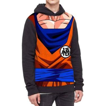 Imagem de Moletom Com Capuz Dragon Ball Ref:498 - smoke, Preto, GG