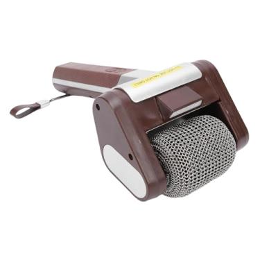 Imagem de Diydeg Escova Giratória para Churrasqueira Elétrica para Churrasqueira Externa, Limpador de Churrasqueiraa Recarregável Com Cabeça de Escova de Aço Inoxidável de 350 RPM e Luz LED (Marrom)