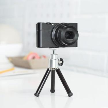 Imagem de Mini tripé extensível para câmera, cabo portátil de bastão de selfie com parafuso de 0,6 cm, tripé de webcam de mesa para DSLR, suporte de telefone, vlogging e fotografia, design compacto e leve