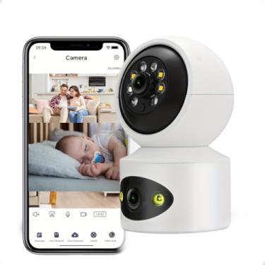 Imagem de Babá Eletrônica Mini Câmera Wifi Sem Fio Full Hd Visão Noturna Automática Voice Intercom 4x Zooming