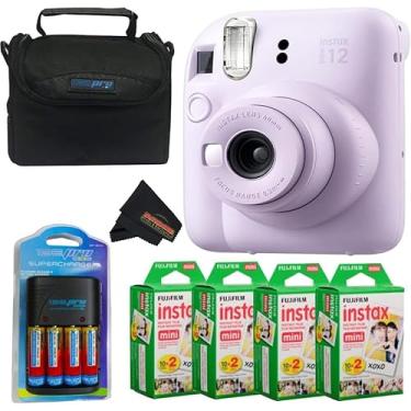 Imagem de Fujifilm Câmera Instax Mini 12 (roxo lilás) com mini filme Fuji Instant (80 folhas) e pacote essencial PixiBytes...