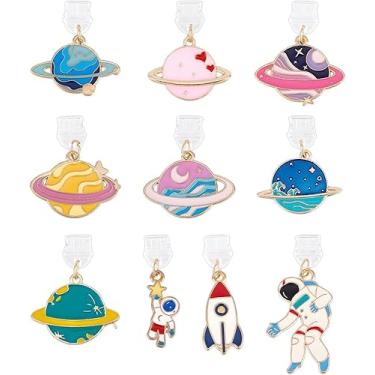 Imagem de 10 plugues antipoeira tipo C plugues antipoeira 1,2 ~ 4,6 cm de comprimento plugues móveis à prova de poeira com pingentes planeta tampas de porta USB C protetor acessório plugues de porta de