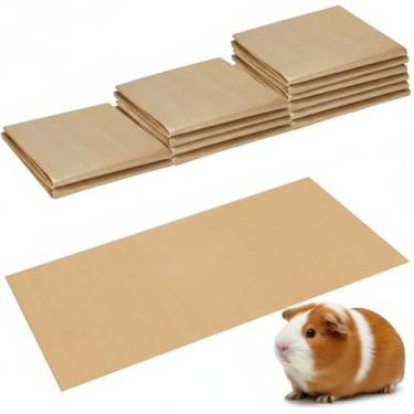 Imagem de AmazingSpark 12 peças de forros descartáveis para gaiola de porquinho-da-índia 125 cm x 65 cm à prova d'água 1,2 x 0,6 m, saco de forro de papel kraft para gaiola, roupa de cama para