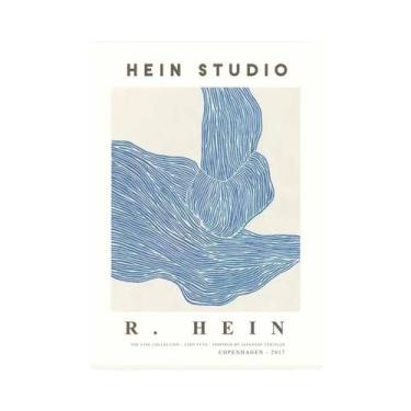 Imagem de Pôster De Canvas Geométrico Abstrato Vintage Escandinavo De Menina HD 