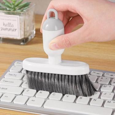 Imagem de 1 escova de computador – espanador de teclado e ferramenta de limpeza de tela, escova de cerdas macias antiestática para lacunas de monitor, fendas de laptop, manutenção de equipamentos de eletrônicos