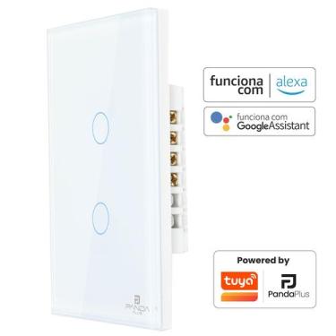 Imagem de Interruptor Inteligente Touch 2 Botões 4x2 Alexa Google Wifi Smartlife