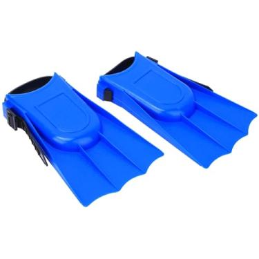 Imagem de Crianças Leve Mergulho Natação Treinamento PVC Flippers Azul 25-30 para Crianças (25 jardas-30 jardas)