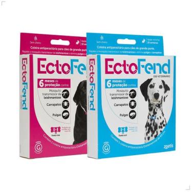 Imagem de Coleira Ectofend Anti pulgas Carrapatos 65cm Leishmaniose G - Zoetis, 