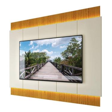 Imagem de Painel Suspenso Magnifico 220 Para Tvs De Até 75 Polegadas Com Led Naturale Off White - Gelius