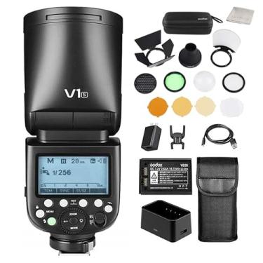 Imagem de Godox Flash de cabeça redonda V1S com kit de acessórios AK-R1 para Sony, solução de iluminação criativa completa