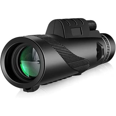 Imagem de Monóculos monoculares HD 10 x 42 para adultos com prisma BAK4 e lentes FMC, monóculos para observação de pássaros, acampamento, caminhada, vida selvagem, viagem, preto