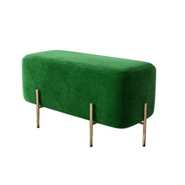 Imagem de Espreguiçadeira verde, banco de troca de sapatos na entrada, banco de sala de estar, banco de sofá de tecido