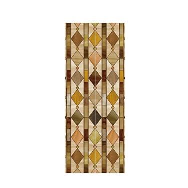 Imagem de Película de privacidade para janela adesivos de porta de vidro retrô nórdico para sala de estar janela estática adesivos não adesivos filme decorativo para janela decalques de janela de vidro