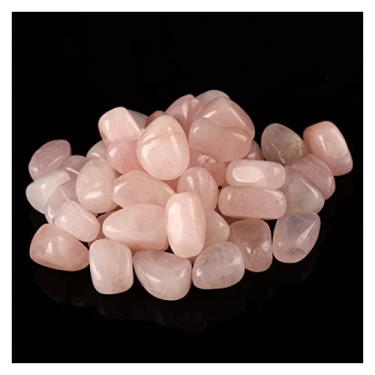 Imagem de FLOAPA 200 g a granel sortido pedras caídas mistas lápis-lazúli cristal obsidiana pedras preciosas minerais de rocha para contas de Reiki pedras primárias e minerais (cor: 200 g quartzo rosa)