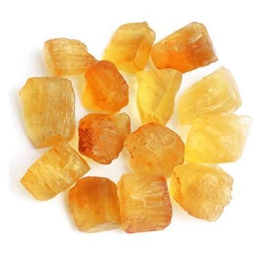 Imagem de URMIBDAI Cheio de textura natural mini colorido/azul/roxo fluorita quartzo cristal áspero pedra minerais pedras preciosas amostra decoração de jardim doméstico (cor: fluorita amarela, tamanho: 0,39