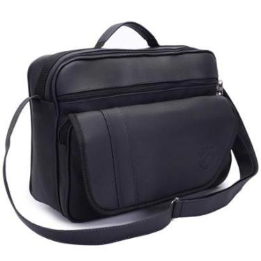 Imagem de Bolsa Transversal Masculina P/ Notebook até 14 Pol. Pasta Carteiro p/ Motoboy Maleta Social-Masculino