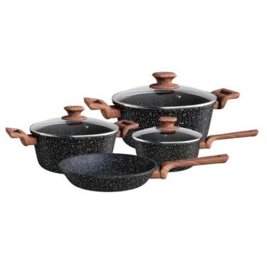 Imagem de Jogo De Panelas Antiaderente Fogão Indução 4Peças EuroWooden