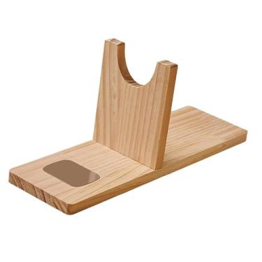 Imagem de Fancyes Suporte de madeira para cola quente, organizador de ferramentas sem bagunça, suporte estável para cola termofusível, ideal para artesanato, sala de, com Almofada de Gotejamento Grande