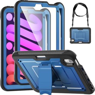 Imagem de Miimall Compatível com iPad mini 7 A17 Pro 2024, iPad mini 7ª capa à prova d'água 2025, suporte de lápis embutido, capa protetora transparente à prova de choque para iPad mini 7ª/6ª 21.1 cm