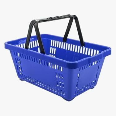 Imagem de Cesta P/Supermercado Mercado Compras Feira Armazem Fruteira (Azul)