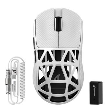Imagem de ATTACK SHARK R2PRO Mouse de liga de magnésio superleve de 45 g, sensor PixArt PAW3950, 42000DPI, taxa de pesquisa sem fio de 8000Hz, mouse para jogos 2,4G/BT/com fio, mouse programável com cabo