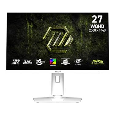 Imagem de MSI Monitor de jogos MAG 274QRFW X32 68.6 cm 2560 x 1440 (QHD), 320Hz, sincronização adaptável, compatível com HDR, HDMI, porta VGA, montagem VESA, inclinação, bisel fino de 4 lados, 0,5 ms, branco