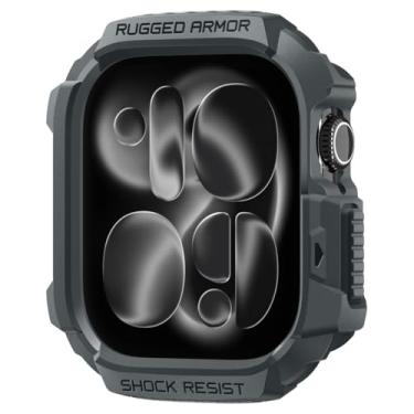 Imagem de Spigen Rugged Armor 2 Projetado para Capa Apple Watch Série 11/10 46mm Capa Durável de TPU - Cinza Escuro