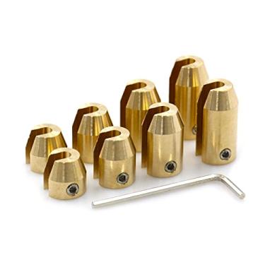 Imagem de Kits de recarga pesos para raios roda moto 8 pacotes com chave em L latão reutilizável