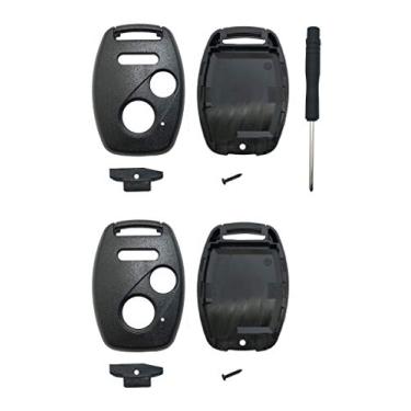 Imagem de Capa de chave de substituição para Honda Accord Crosstour Civic Odyssey CR-V CR-Z Fit 3 botões sem chave Capa de chave de carro (2 unidades)