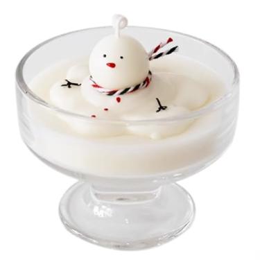 Imagem de 2 peças de moldes de vela de Natal, lindo boneco de neve derretido, molde de resina 3D para fazer, enfeite para decoração de bolo de resina epóxi e chocolate