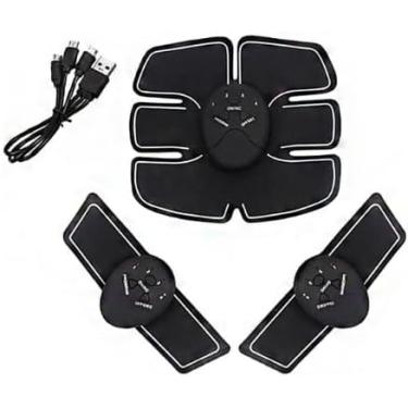 Imagem de Tonificador Muscular Abdominal EMS | Estimulador Elétrico para Definição e Queima de Gordura | Aparelho de Ginástica Passiva Bivolt (110v/220v) | Treino em Casa para Abdômen Definido