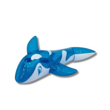 Imagem de Boia Inflável Orca Azul Premium para Piscina – Material Reforçado, Alta Flutuação e Diversão Garantida para Crianças e Adultos