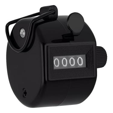 Imagem de Contador Estatístico Manual 4 Dígitos Analógico Contagem Preto