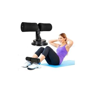 Imagem de Aparelho Abdominal Portátil, Borracha Nitrílica, Preto, 25x17cm, Resistência Ajustável, 500g, para Ginástica em Casa