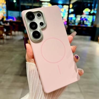 Imagem de Capa magnética fosca à prova de choque para Samsung Galaxy S25 Ultra S24 S23 Fe S22 A17 A07 A56 A36 A26 A16 A54 (para Galaxy S23/Rosa)