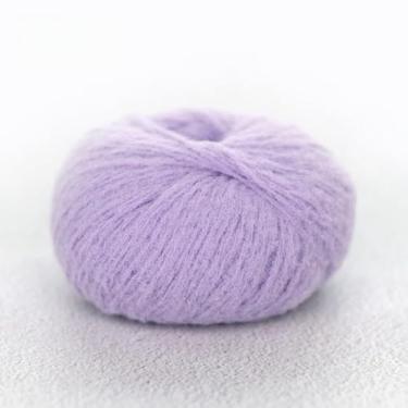 Imagem de Bolas de fio de feltro de lã sintética - suprimentos de crochê e tricô para grampos de cabelo, bolsas feitas à mão e kits de artesanato (roxo)
