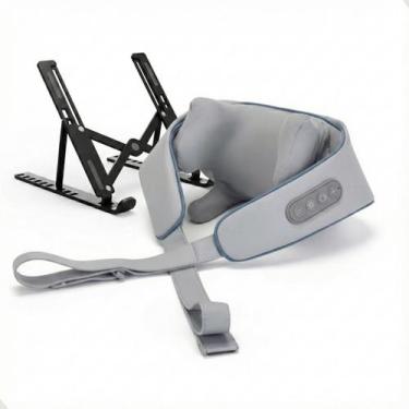 Imagem de Kit Massageador Pescoço e Ombros com Calor Suporte Notebook Ergonômico