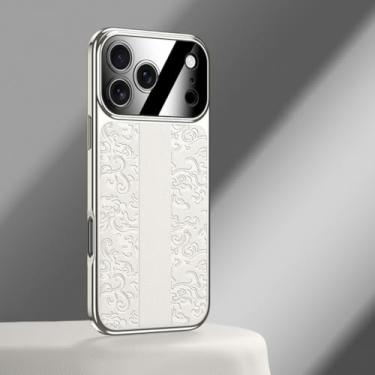 Imagem de HTVJFXCapa de luxo em TPU macio com revestimento eletroplástico na parte traseira para iPhone 17 (para iPhone 17/cinza claro)