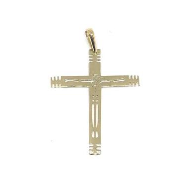 Imagem de Pingente em Ouro 18 K Crucifixo Basílica Nacional de Aparecida - Elega