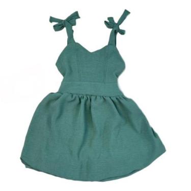 Imagem de Vestido Balonê Infanto Juvenil Look De Menina Fashion Kids, Verde, 452