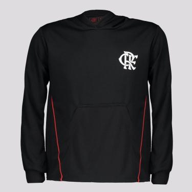 Imagem de Blusa com Capuz Flamengo Rain Infantil Preta-Unissex