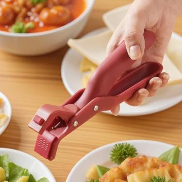 Imagem de Clipe de tigela antiqueimadura com aderência de silicone, ferramenta de suporte de panela resistente ao calor para pratos quentes, tigelas e pratos a vapor, grampo de cozinha antiderrapante para