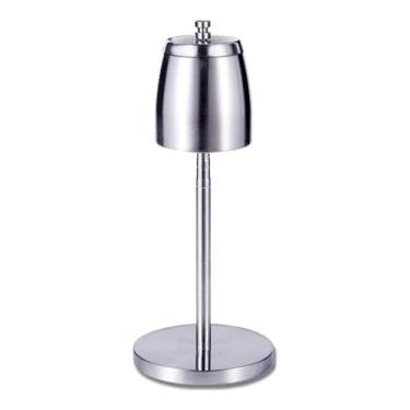 Imagem de Caixote de lixo prático 600 ml de aço inoxidável com tampa Teles Smoke moderno caixote do lixo confiável