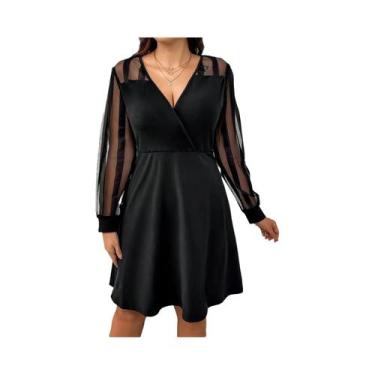 Imagem de Vestido Maxi Boêmio plus Size Feminino, Casual, Verão, A-Line, Longo, 