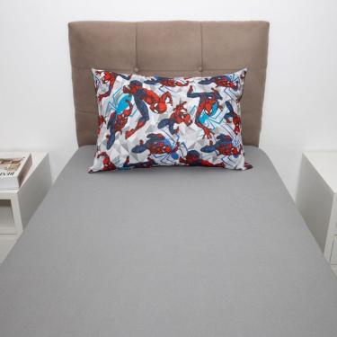 Imagem de Jogo Cama Menino 100% Algodão Homem Aranha C/ Elástico 2 Pçs