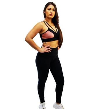 Imagem de Calça Fuso Academia Exercício Ginastica Aeróbica  Cirre com Proteção U